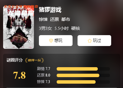 猪猡游戏剧本杀复盘答案
