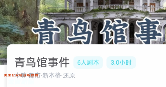 青鸟馆事件(我是谜)剧本杀